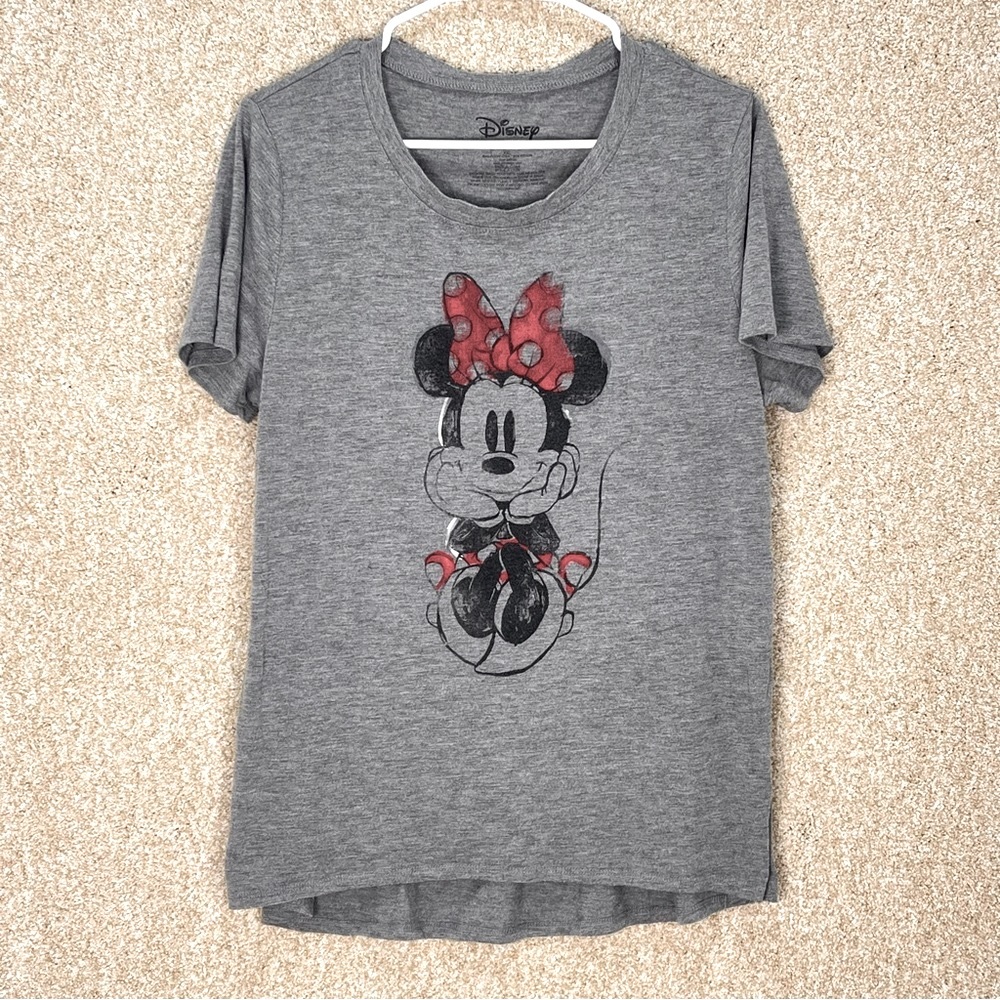 Imperfect Disney Minnie Mouse tshirt short sleeved L XL XXL grey gray tee